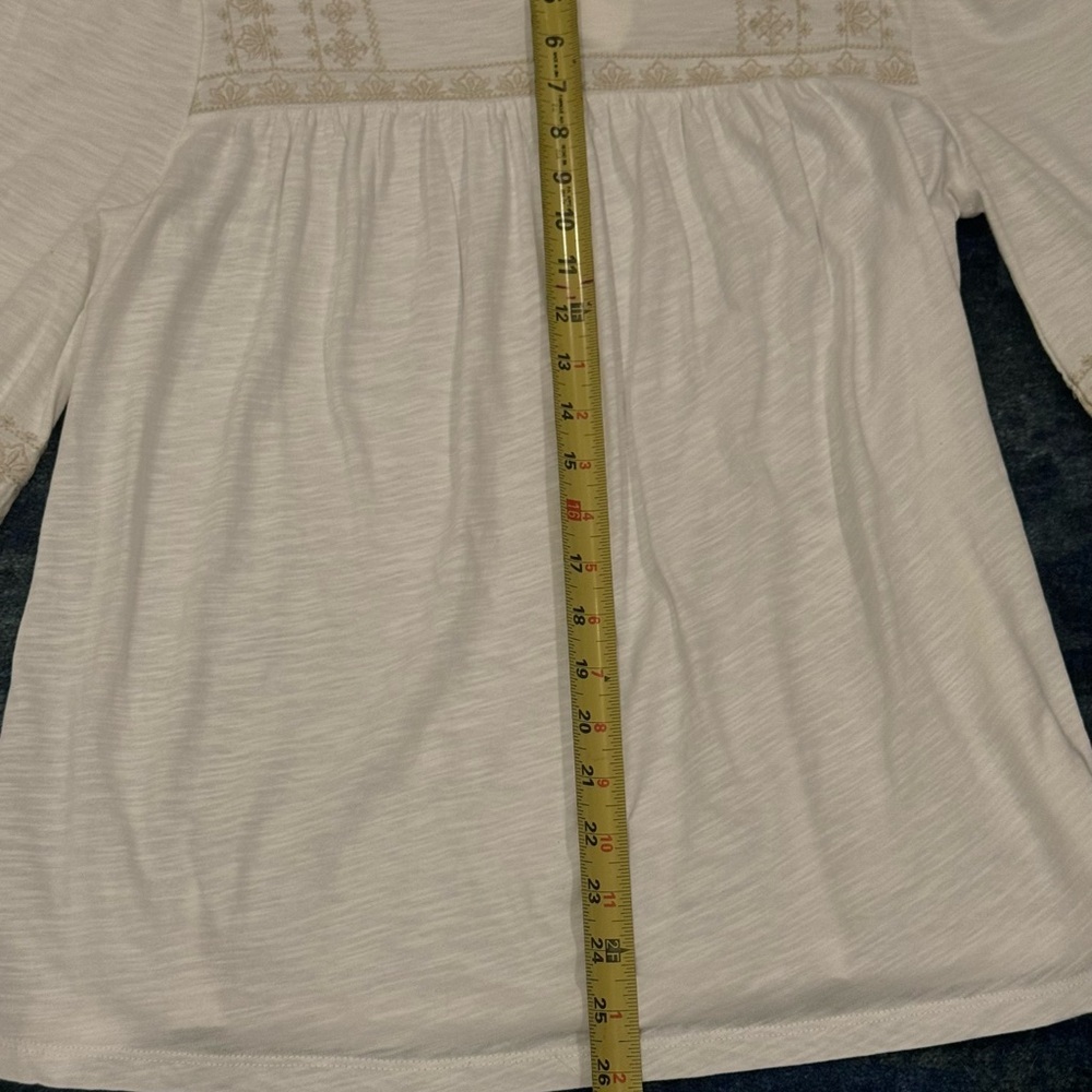 Croft & Barrow Cream Blouse - Picture 9 of 10